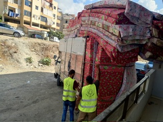 حملة إغاثة النازحين في منطقة سيروب