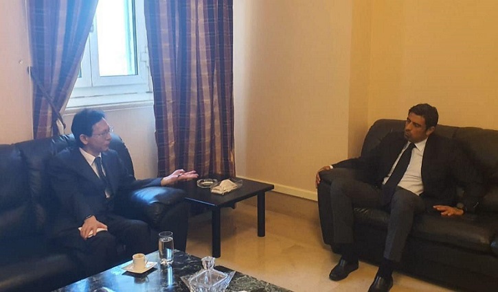 رئيس لجنة الحوار اللبناني الفلسطيني يستقبل السفير الياباني في لبنان