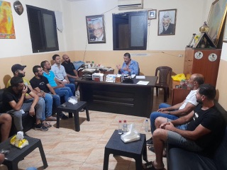 مركز الشباب الفلسطيني يزور حركة فتح - شعبة البارد