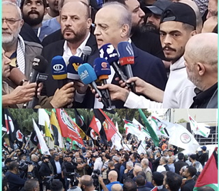 تظاهرة حاشدة أمام سفارة بريطانيا في بيروت