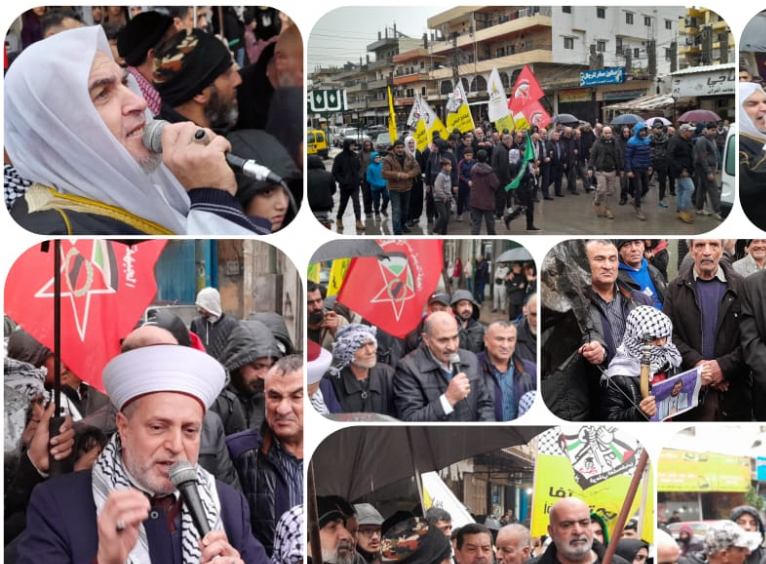 مسيرة جمعة الغضب في مخيم نهر البارد