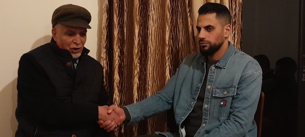 خطوبة العريس الشاب*  *"عماد شكري سليمان*  "*من العروس الشابة  *جنين محمود ابو حيط"* في نهر البارد