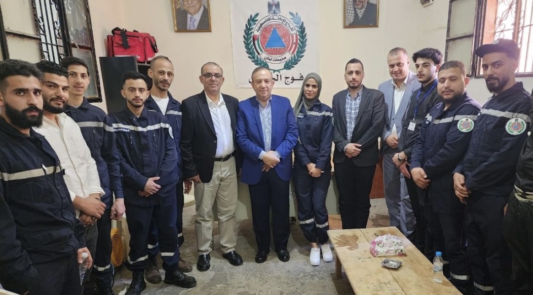 أفواج الاطفاء الفلسطينية تستقبل وفد من السفارة الفلسطينية