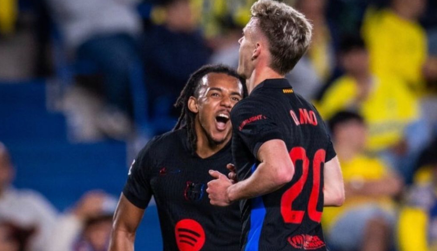 برشلونة يتجاوز لاس بالماس بفضل أولمو وفيران