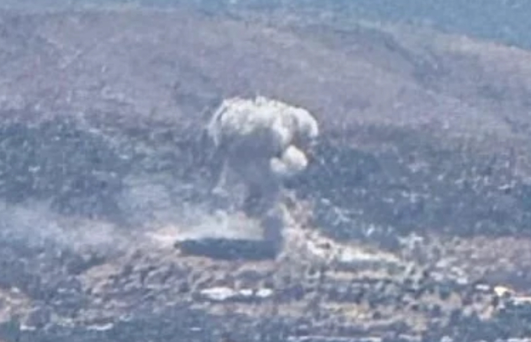 بالفيديو: غارة إسرائيلية تستهدف جرود بودي