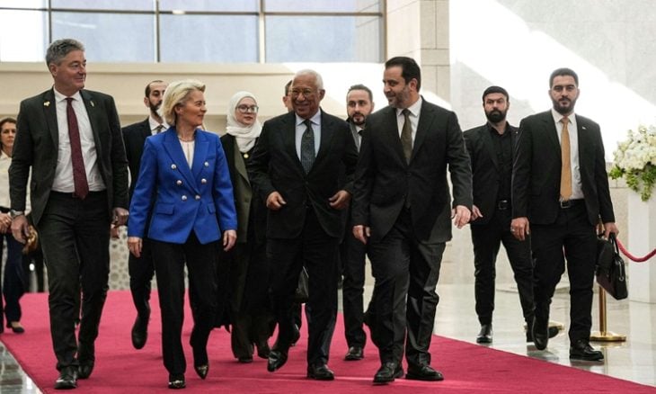 الشرع يلتقي أرفع مسؤولة أوروبية تزور سوريا