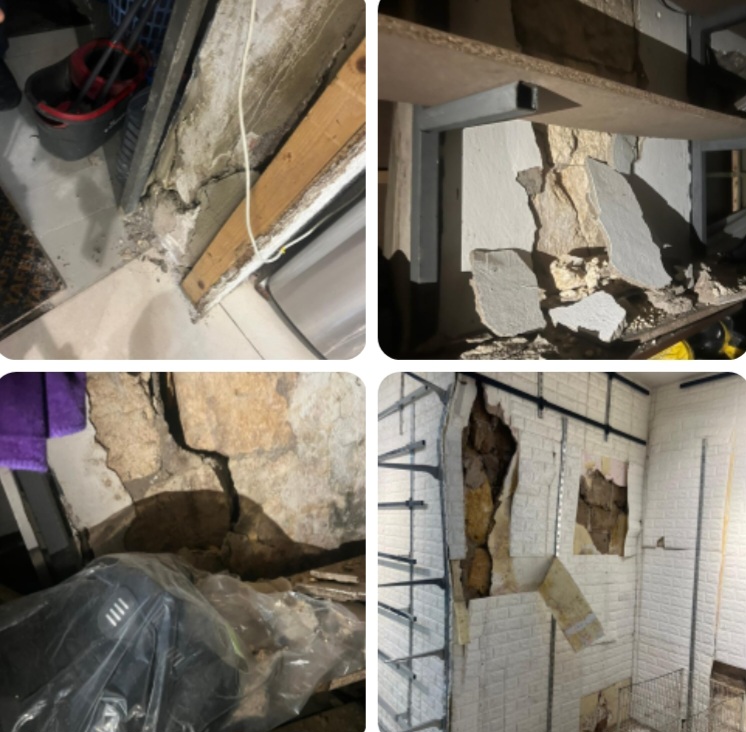 اخلاء مبنى مهدد بالسقوط في منطقة القبة