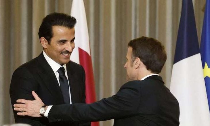 أمير قطر يبحث مع رئيس فرنسا تطورات الملف الإيراني وأمن الإقليم