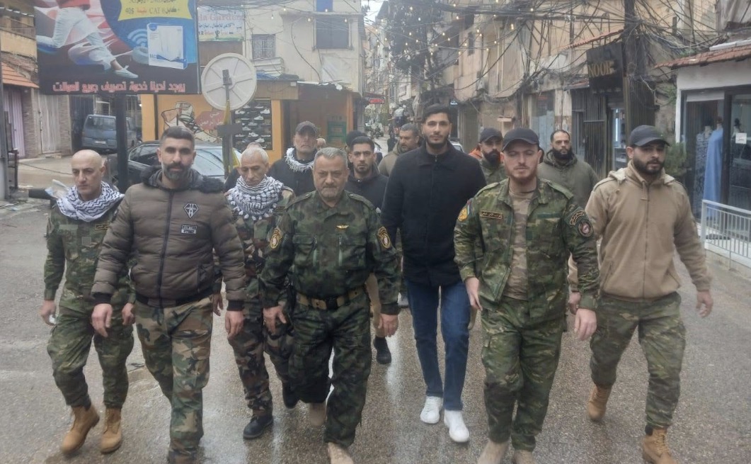 جولة تهاني للأمن الوطني الفلسطيني و حركة فتح في الشمال  للتشكيلات العسكرية بمناسبة عيد الفطر.