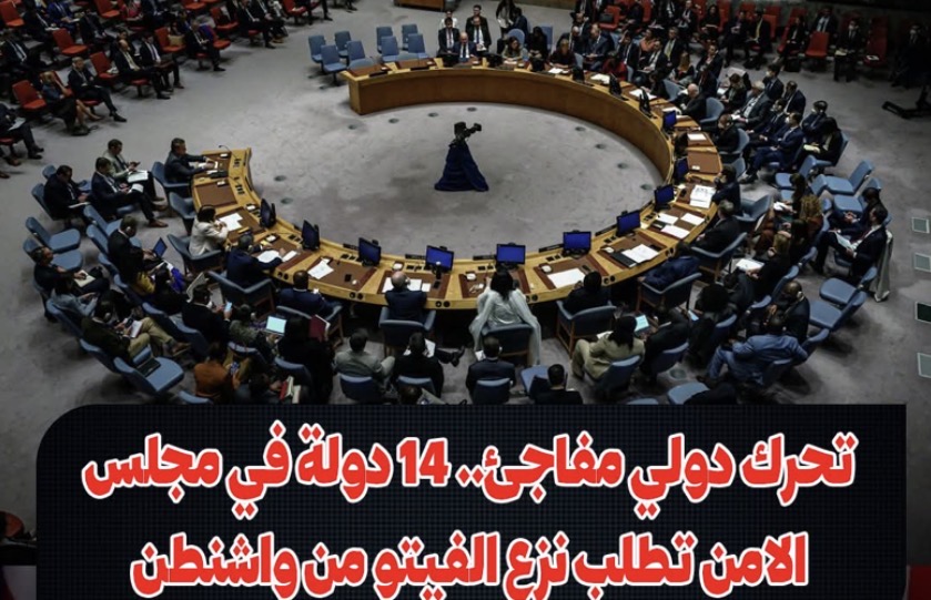 تحرك دولي مفاجئ.. 14 دولة في مجلس الامن  تطلب نزع الفيتو من أمريكا ..