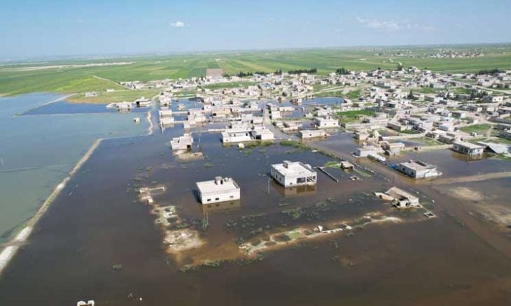 سوريا.. سيول تغرق منازل وأراضي عشرات العائلات في ريف إدلب- (صور)