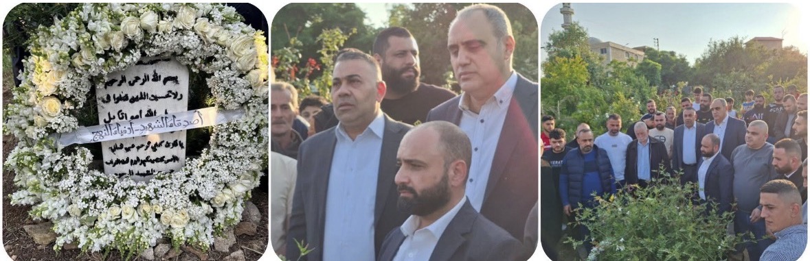 إكليل "أوفياء النهج" على ضـ٠ـريح عبدو سكاف في ذكرى 7 أيار :  في جبانة  بحنين ـ