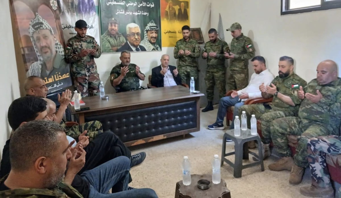 قيادة قوات الأمن الوطني الفلسطيني وحركة فتح في شمال لبنان بجولة معايدة للمقرات العسكرية والتنظيمية